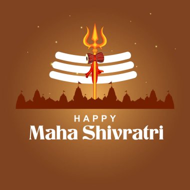 Hindistan 'ın Maha Shivratri festivali için Hindu tanrısı Lord Shiva Linga' nın bir resmi.