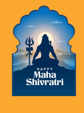 Hindistan 'ın Maha Shivratri festivali için Hindu tanrısı Lord Shiva Linga' nın bir resmi.