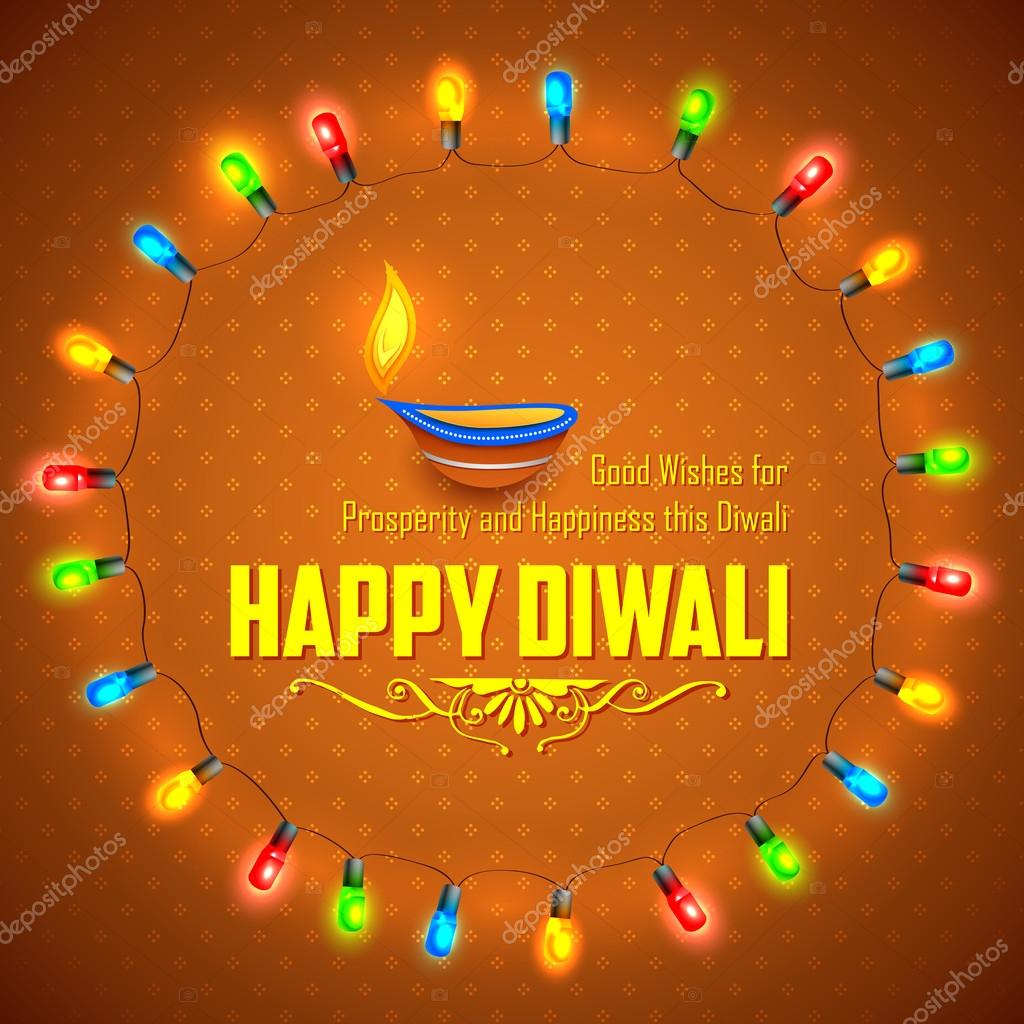 Happy Diwali background decorated with light Stock Vector Image by  ©vectomart #87103192