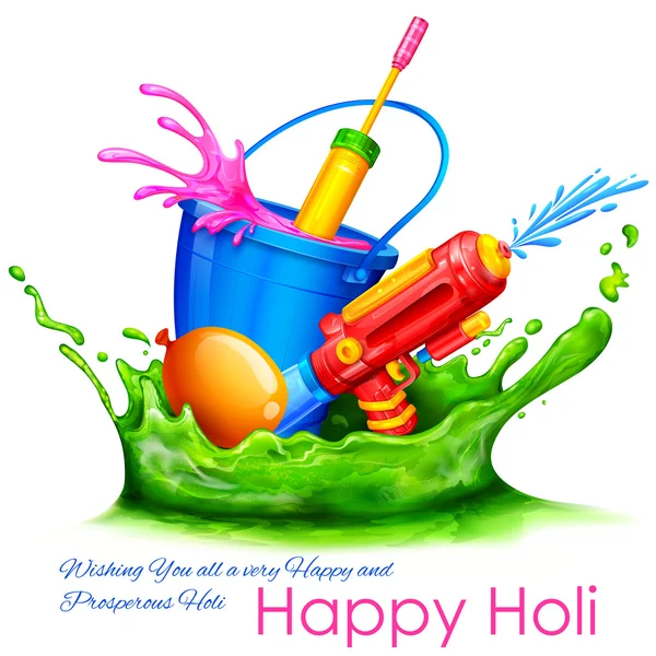 Splashy Holi Background — Stock Vector