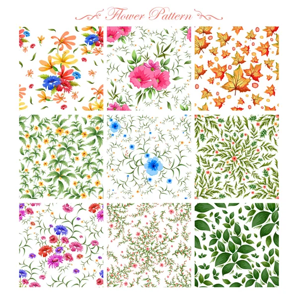 Akvarel květinové bezešvé vzor — Stockový vektor