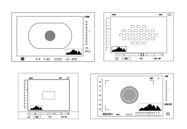 Camera viewfinder display.