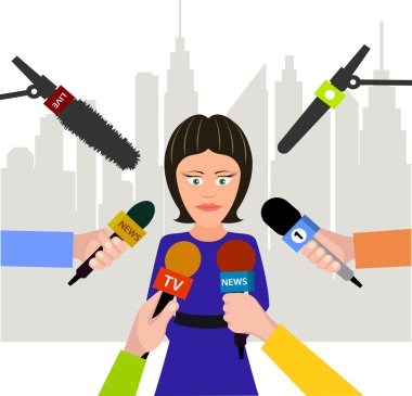 Kadın bir röportaj verir