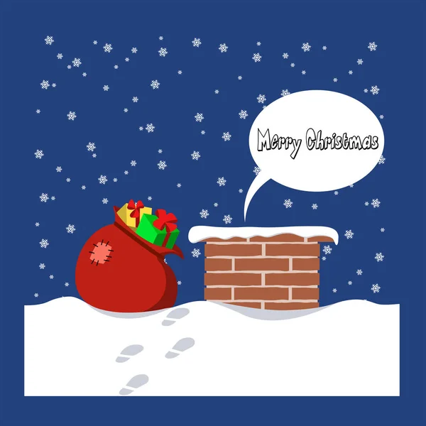 Christmas Greeting Card Vector Illustration — Stock Vector