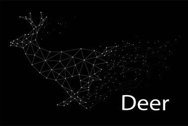 Çokgen vektör illüstrasyonundan vahşi geyik