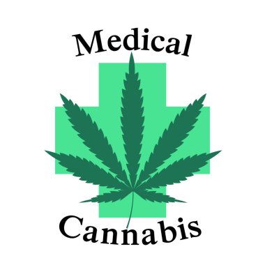 Tıbbi kenevir ikonu vektör illüstrasyonu