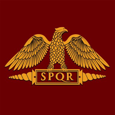 Roma kartalı vektör çiziminin altın sembolü