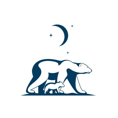 Küçük ayı yavrusu çizimi ile kutup ayısı