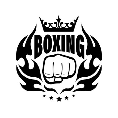 Ateş vektörü illus 'un dilinde dövüş sanatının simgesi.