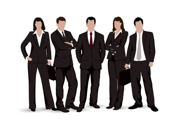 Drawings businessmen on a white background — Stock Vector