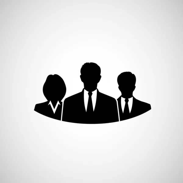 Silhouettes of businessmen web icon — Stock Vector