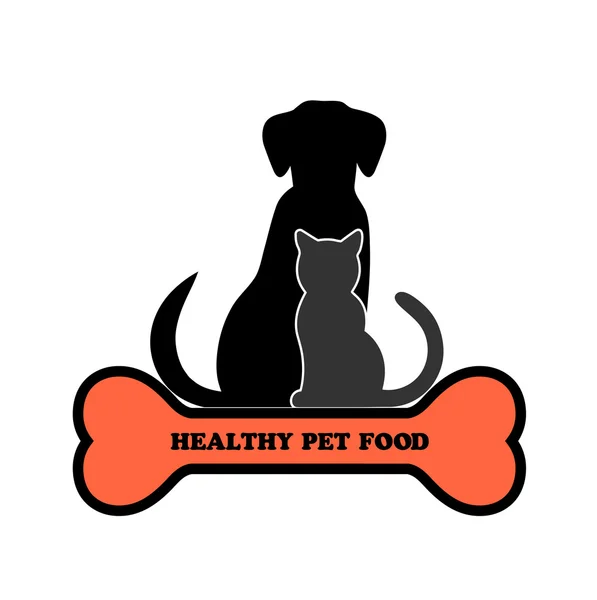 Symbol of healthy food of animals — Stock Vector