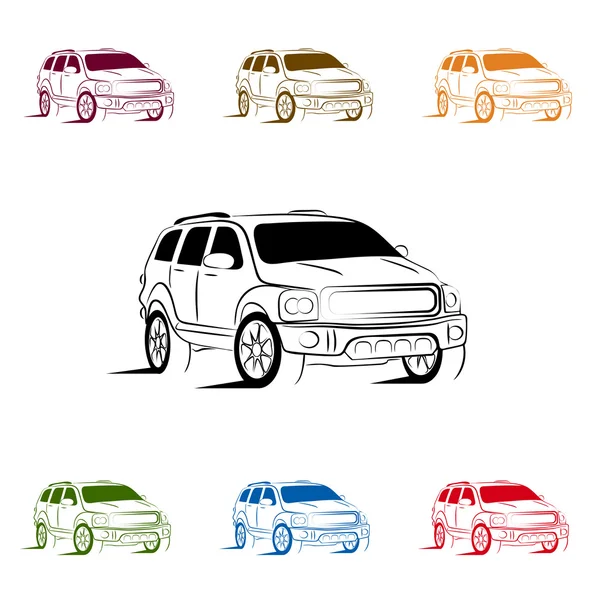 Silhouette Suv pour votre design — Image vectorielle