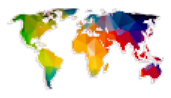 Continentes de polígonos sobre fondo blanco — Archivo Imágenes Vectoriales