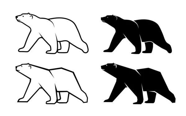 Oso polar símbolo del Ártico — Vector de stock