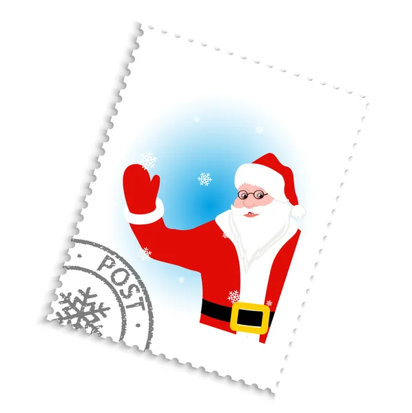 Почтовая марка Санта-Клауса — стоковый вектор