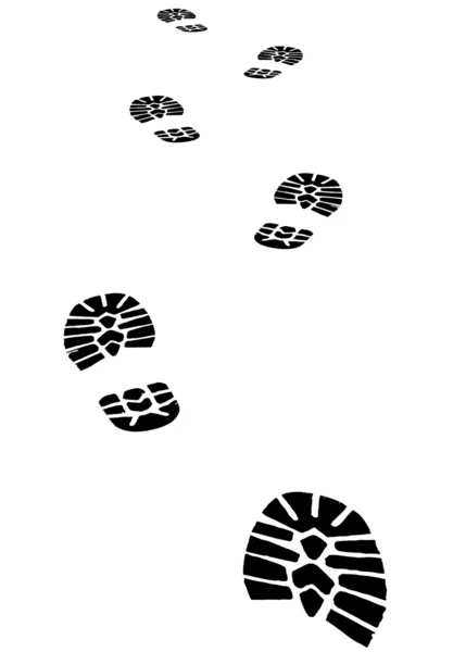 Fußspuren abdrucken — Stockvektor