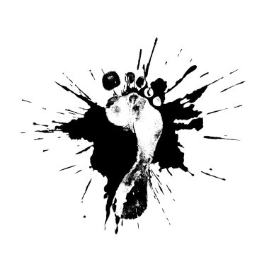 Ayağından grunge tarzı bir havuzda yazdırma