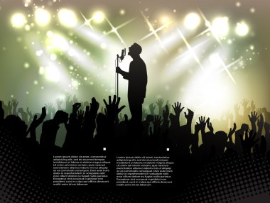 Kalabalık insan, gece kulübü siluetleri