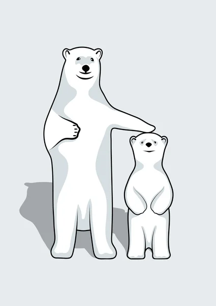 Illustration des ours blancs — Image vectorielle