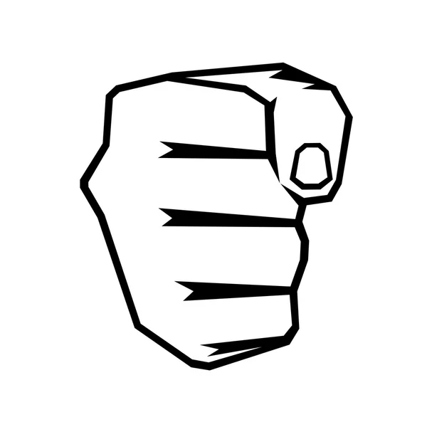 Icon a fist on a white background — Stock Vector