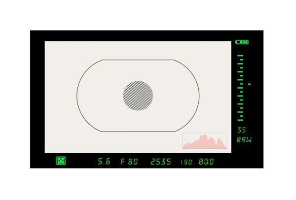 Foto câmera a imagem através do visor — Vetor de Stock