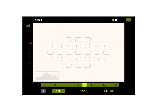 Foto camera de afbeelding via de zoeker — Stockvector