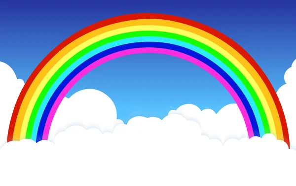 云背景下自然的彩虹 — 图库矢量图片