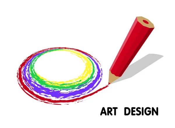 पेन्सिल रेखांकन. कला डिझाइन — स्टॉक व्हेक्टर
