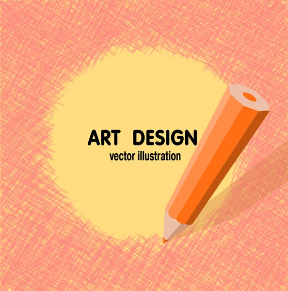 Sombreado lápiz diseño de arte — Vector de stock