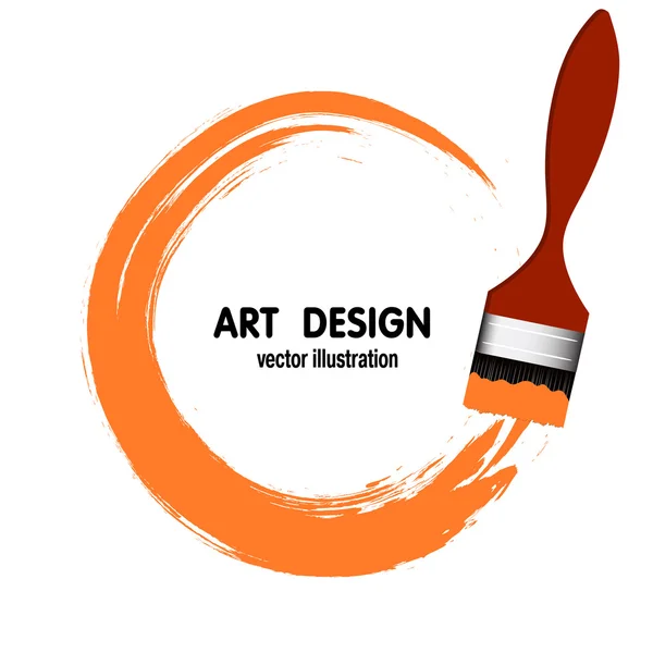 Borste dab .art design — Stock vektor