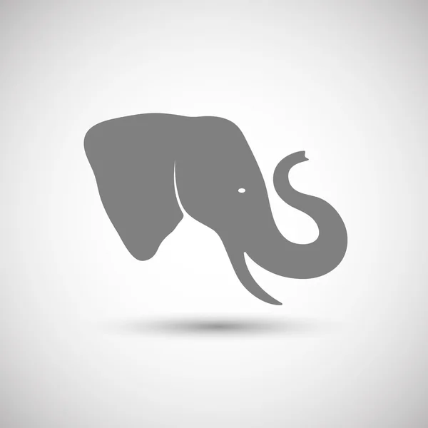 Icon head of an elephant — Stock Vector