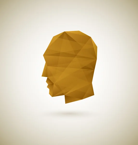 Head of polygons. abstract form of human — Stock Vector