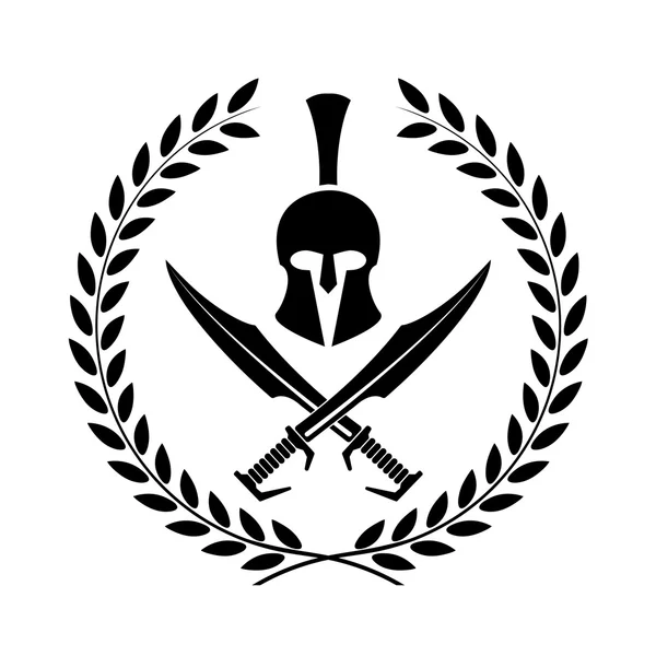 Bir savaşçı Spartalı kask simgesi simgesi