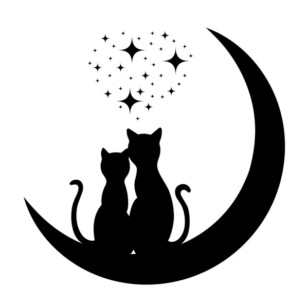 Zamilované kočky — Stockový vektor