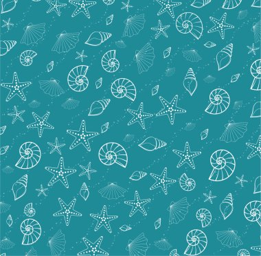 Deniz desen doku cockleshells düşük