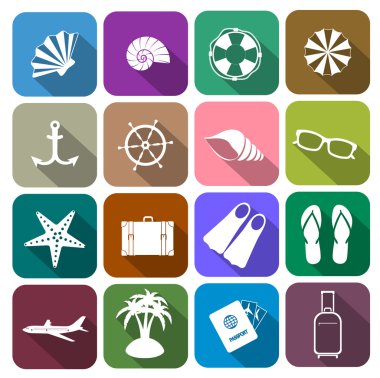 Simge turizm ve düz stil içinde kalan