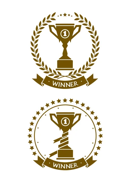 Символ победителя кубка жетона — стоковый вектор