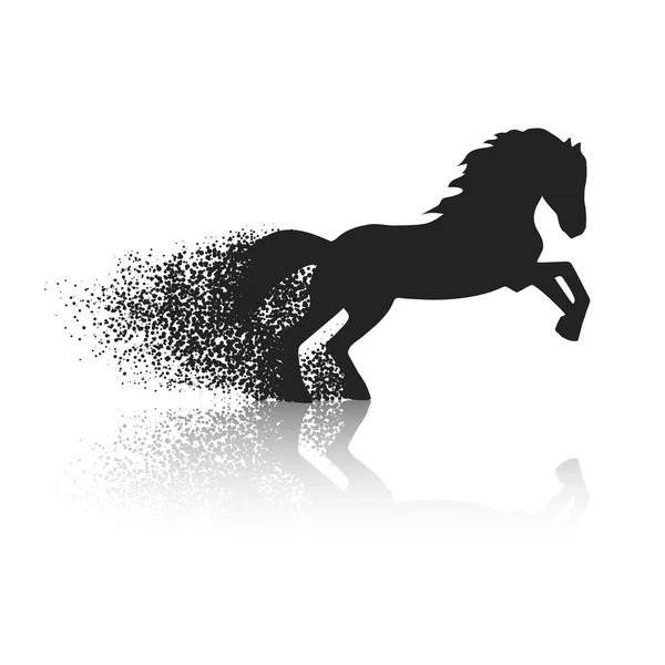 Running horse in the grunge style — Stock Vector