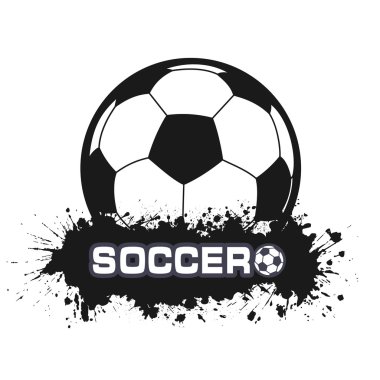 Futbol topu bir sembol stil grunge