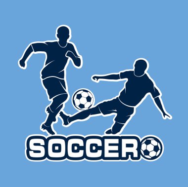 Futbol düello siluetleri oyuncu