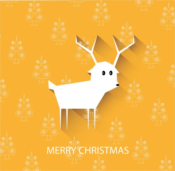 Christmas background deer — Stock Vector