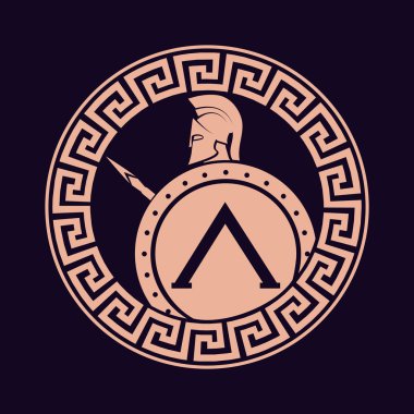 Spartalı asker silüeti simgesi