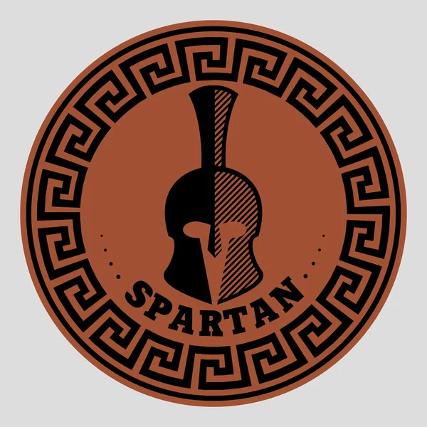 Symbol ein spartanischer Helm — Stockvektor