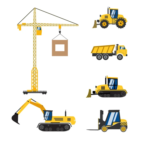 Iconos de equipos de construcción — Vector de stock