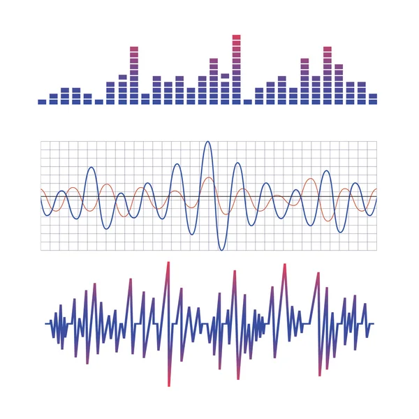 Ecualizador. esquema de ondas de radio — Vector de stock