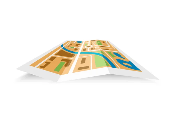 纸质区地图 — 图库矢量图片