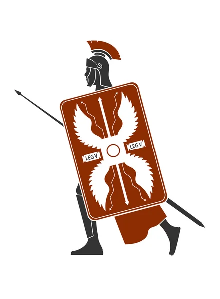 Icono de soldado romano — Vector de stock