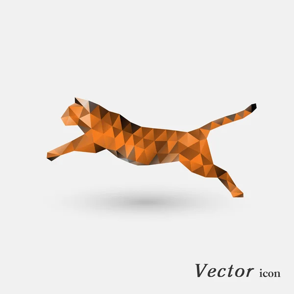 Tiger der Polygone — Stockvektor