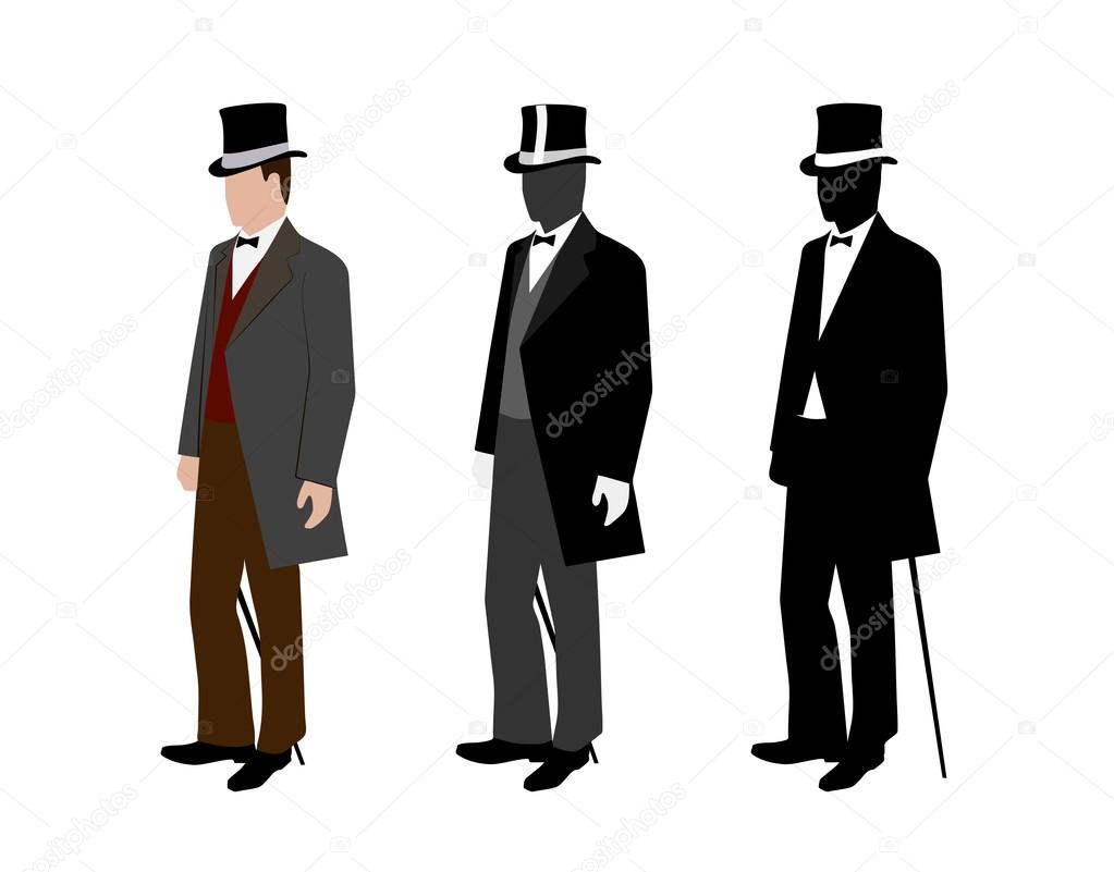 silhouette of a gentleman in a tuxedo